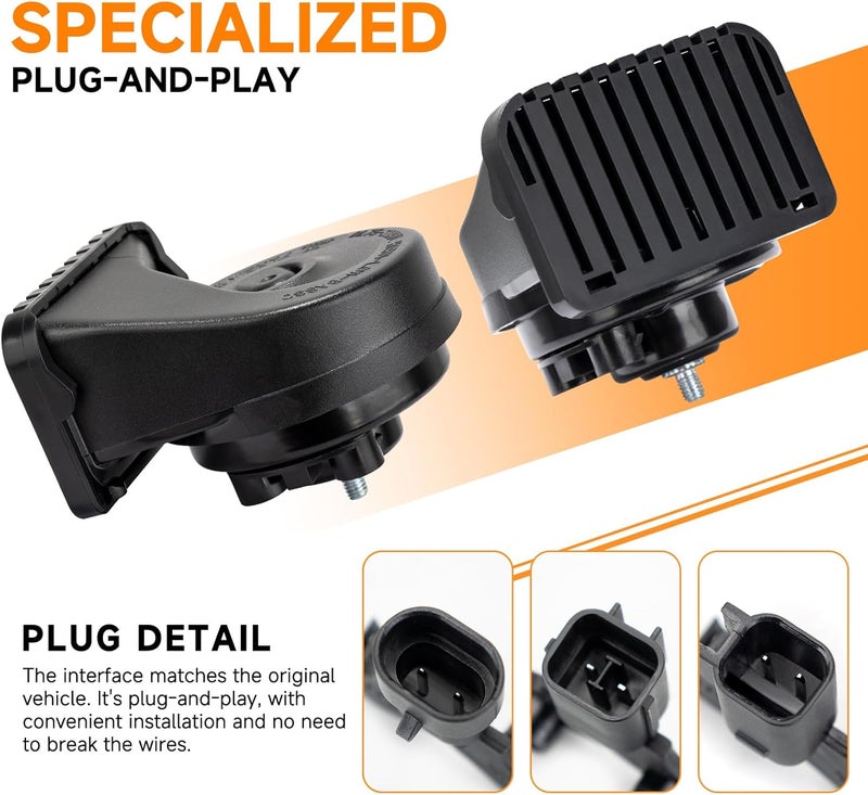 banhao Auto Horn Suitable for Chevy/GMC/Ford 12V Car Horns Loud with Protective Grill Dual-Tone Electric Snail Horn Waterproof and Dustproof - Image 4